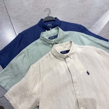 Sơ mi RALPH LAUREN cộc tay linen 3 màu