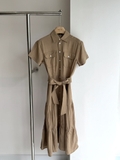 Váy sơ mi RALPH LAUREN linen túi ngực