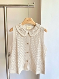 Áo SEZANE len móc cổ sen 2 màu