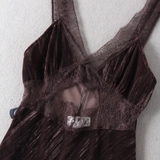 Váy 2 dây ZARA nâu ren ngực