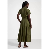 Váy sơ mi RALPH LAUREN linen túi ngực
