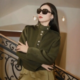 Áo MAJE dạ xanh rêu