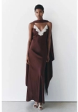 Váy ZARA 2 dây lụa cải ren trắng