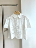 Sơ mi SEZANE cộc tay ren dập