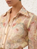Sơ mi ZIMMERMANN voan lụa hoa (có set)