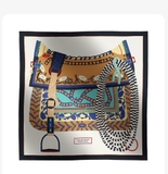 Khăn lụa HERMES vuông họa tiết