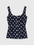 Áo MAJE 2 dây chấm bi navy