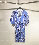 Váy xanh HM họa tiết lá