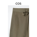 Quần COS linen rêu cột dây