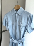 Váy sơ mi RALPH LAUREN linen túi ngực
