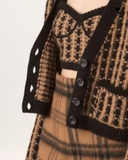 Cardigan VALENTINO nâu viền đen