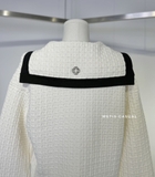 Cardigan MAJE viền đen cổ bẻ