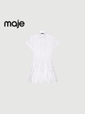 Váy MAJE trắng cải ren cộc tay