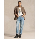 Tshirt RALPH LAUREN trắng gấu mũ nâu