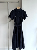 Váy sơ mi RALPH LAUREN linen túi ngực