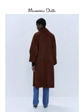 Áo khoác dạ nâu MASSIMO DUTTI dáng dài