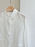 Sơ mi BRUNELLO CUCINELLI trắng xếp ly