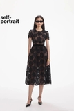 Váy SELF PORTRAIT ren đen nơ eo