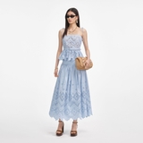 Áo yếm SELF PORTRAIT xanh (có set)