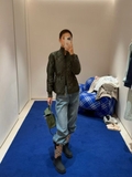 Áo khoác BURBERRY trần trám rút eo