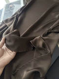 Váy MASSIMO DUTTI lụa nâu buộc eo