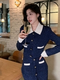 Áo SELF PORTRAIT navy cổ trắng