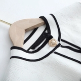 Cardigan KARL LAGERFELD 2 màu viền đen