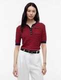 Polo TOMMY đỏ kẻ đen