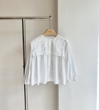 Sơ mi RALPH LAUREN trắng vạt ngực thêu