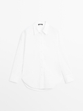 Sơ mi MASSIMO DUTTI dáng rộng đuôi tôm