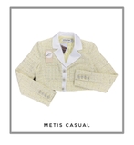 Áo Tweed SELF PORTRAIT vàng cổ trắng