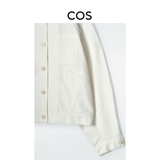 Áo COS trắng dài tay cài khuy