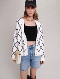 Cardigan MAJE trắng trám