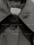 Trencoat Sandro đen kèm belt