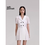 Váy SELF PORTRAIT ren trắng 4 khuy