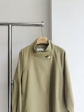 Trendcoat MAJE nâu khuy tròn vàng kèm belt