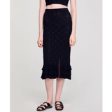 Áo sát nách SANDRO đen len móc ( có set )