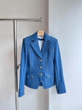 Áo khoác jeans VERONICA BEARD viền chỉ vàng ( có set )