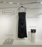 Váy 2 dây đen DEREKLAM IO CROSBY