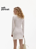 Váy SELF PORTRAIT cổ tròn khuy trước