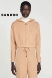 Áo khoác Sandro nâu dáng lửng ( có cả set )