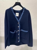 Cardigan SANDRO navy cải jean