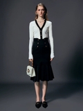 Cardigan JORYA trắng viền đen