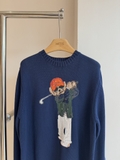 Áo len RALPH LAUREN gấu navy mũ cam