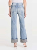 Quần jean ALICE OLIVIA xắn gấu bling
