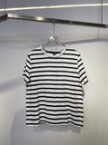 Tshirt MASSIMO DUTTI trắng kẻ đen