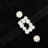 Váy SELF PORTRAIT đen cộc tay cổ đá dáng dài