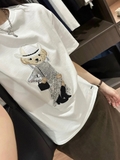 Tshirt RALPH LAUREN gấu khuyên tai tag tím