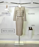 Áo khoác SELF PORTRAIT Tweed nâu