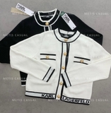 Cardigan KARL LAGERFELD 2 màu viền đen